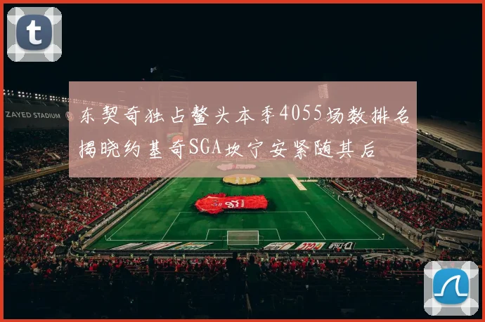 东契奇独占鳌头本季4055场数排名揭晓约基奇SGA坎宁安紧随其后